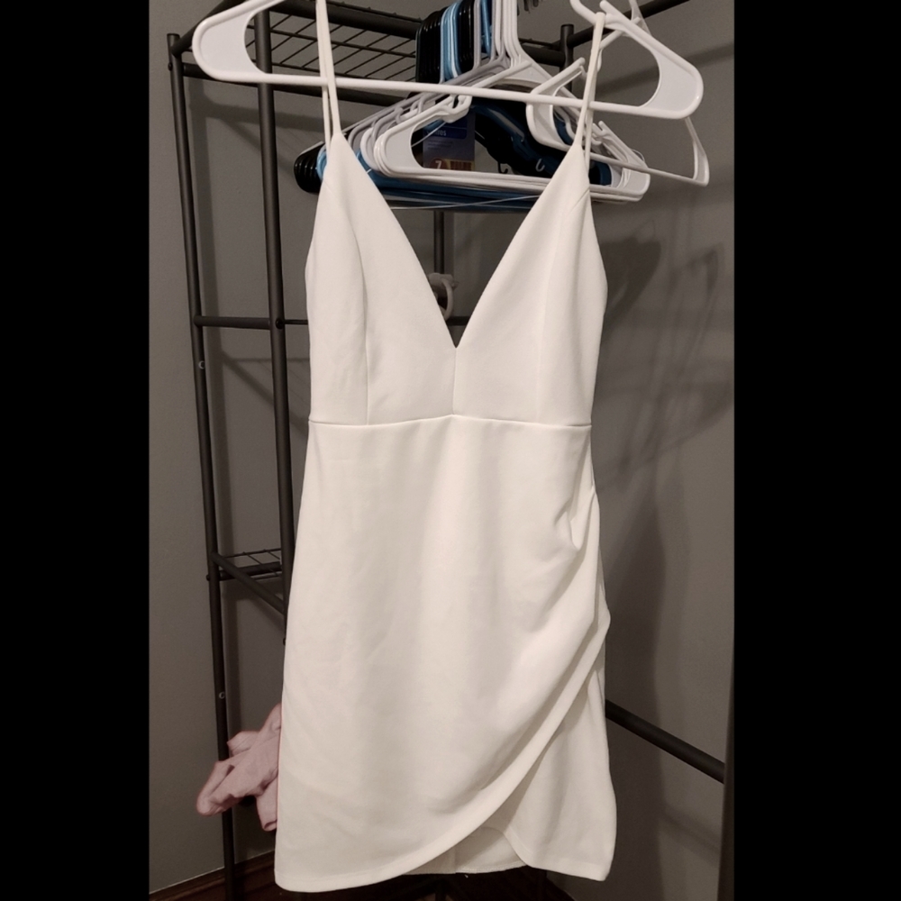 White spaghetti strap dress